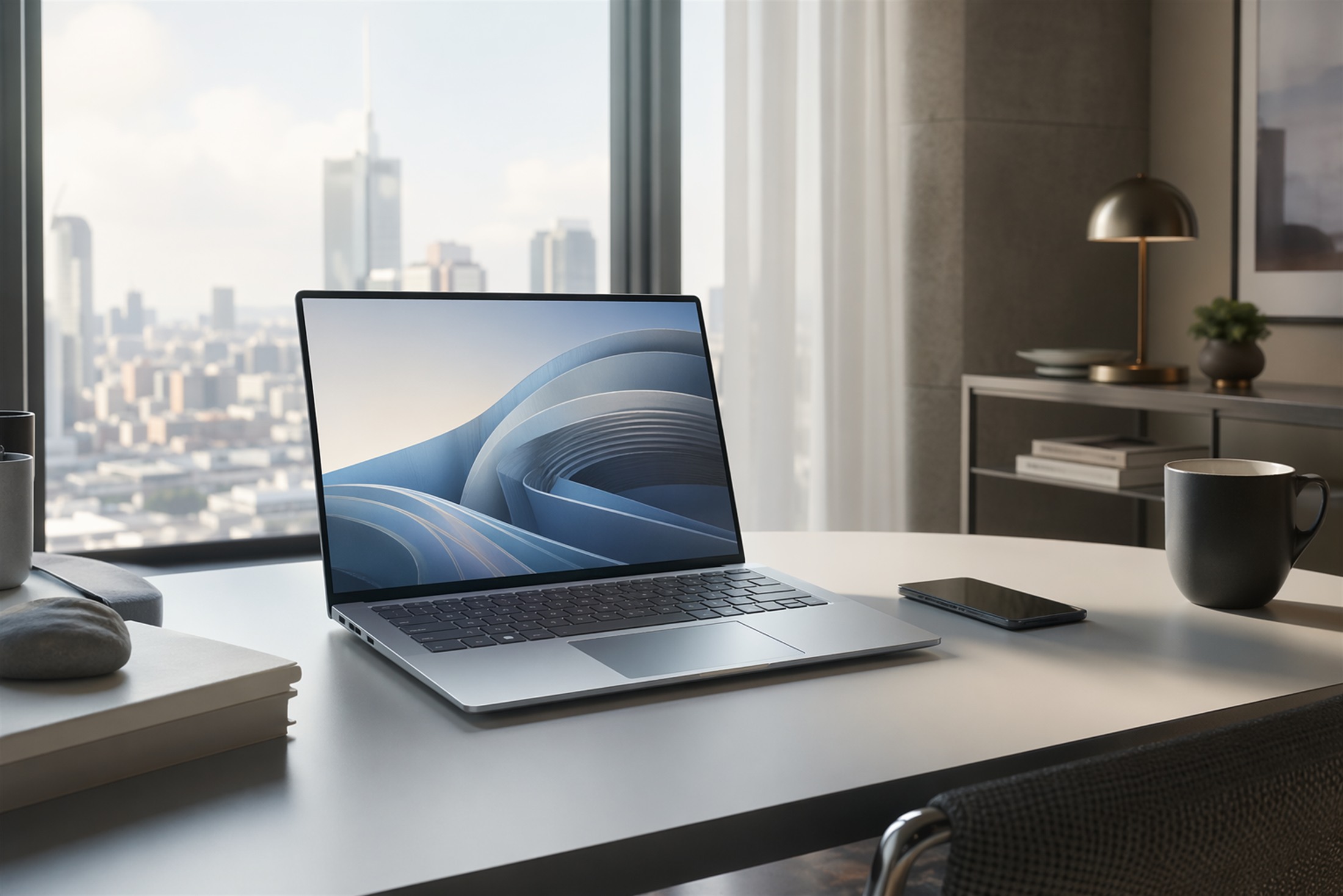 A bright Windows desk prepared for private browsing